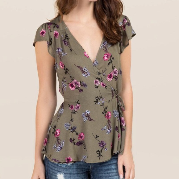 Faux Wrap Blouse - Picture 1 of 7